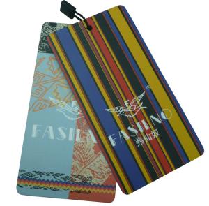China Fancy Lovely Jeans Printing Hang Tags Logo Designs Paper Hangtag factory