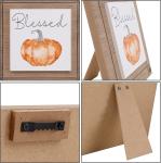 Thanksgiving Decorations Set of 2 Wooden Tabletop Sign Fall Autumn Pumpkin