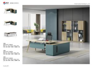 China Emerald Green Executive Office Desks 25mm 0.28 Cbm For CEO Manager Boxwood E1 MDF factory