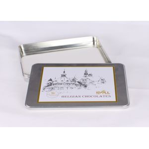 Chocolate Packaging Rectangular Tin Boxes 0.23 MM CMYK Offset Printing