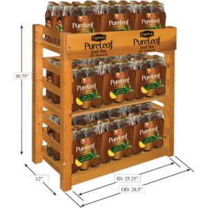 3 Layer Solid Wood Display Racks Free Standing , Custom Grocery Store Display