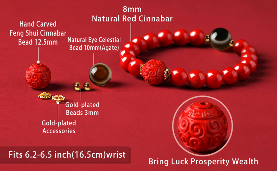 Evil Eye Beaded Red Bracelet for Women