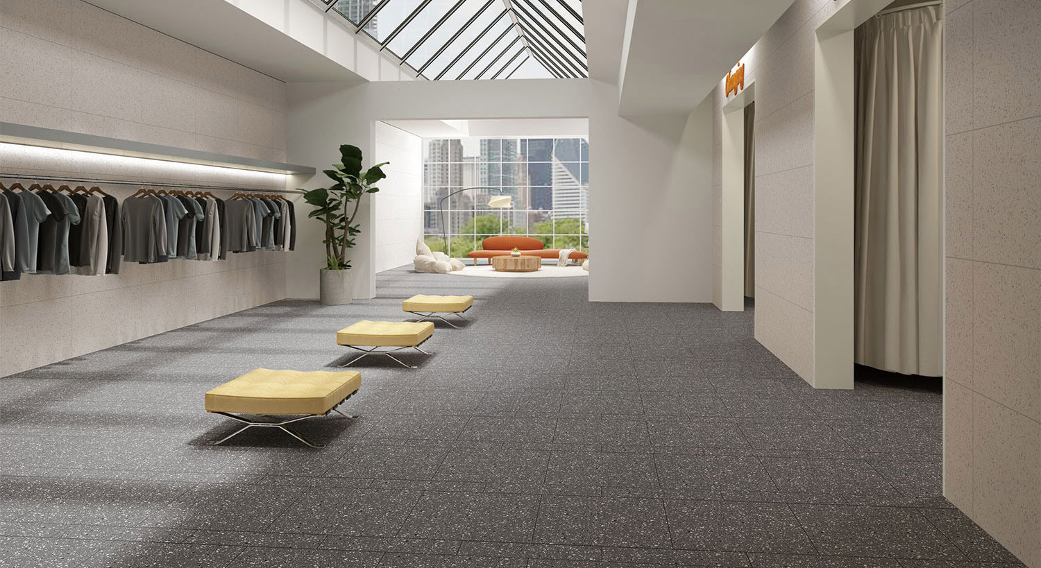 Non-Slip 1200x600mm Terrazzo Indoor Floor Baby Face Porcelain Decoration Tiles For Dining Room