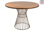 Commercial Metal Table Bases For Wood Tops , Round Dining Table Metal Base