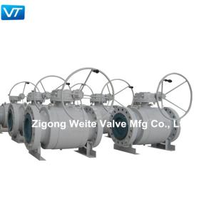 China Full Bore Fully Welded Ball Valve DBB Function Gearbox Operated factory