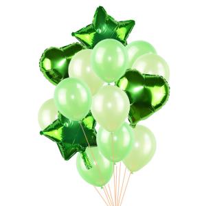 China 14pcs/set 18inch Heart Star Foil Balloons 12inch Latex Confetti Helium Air Ball Globo Multicolor Wedding Birthday Party factory