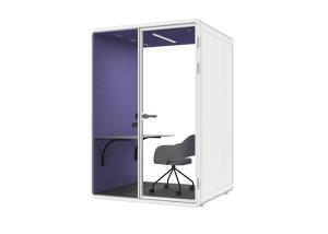 China Mobile Soundproof Room Laminated Glass With Steel Panel Excellent Technology Purple Color factory