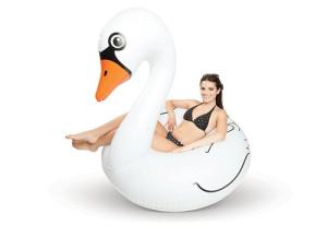 China Giant inflatable swan swimming ring factory