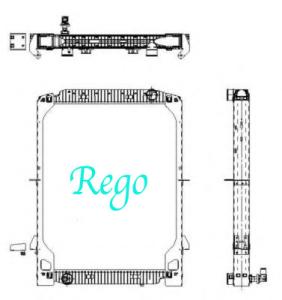 China Eurostar Aluminum Heavy Duty Truck Radiators 2 Core / 3 Core / 4 Core factory