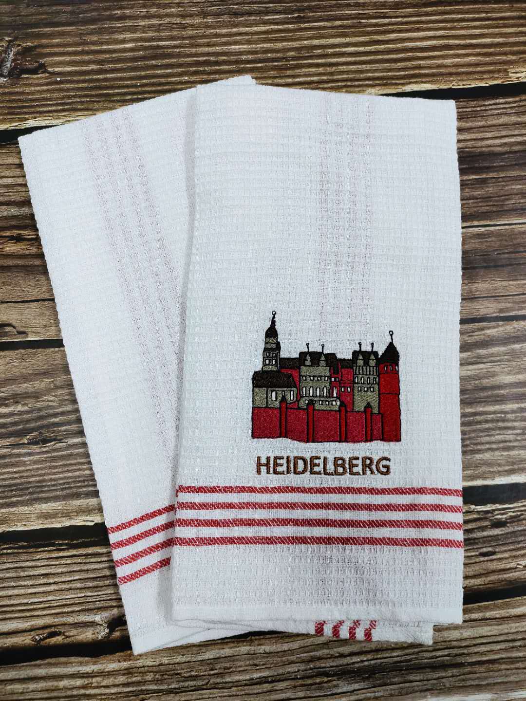Printed Stripes Cotton Golf Towel for Adult Golfers Custom Logo and Design