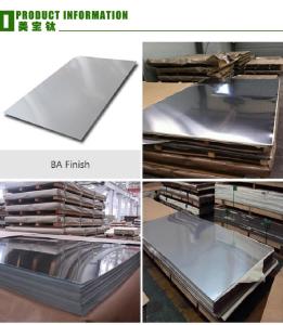 China 410 BA Stainless Steel Sheet Metal Plate Flat / Coil Grade 201/304/316/430 factory