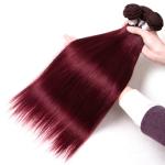 Healthy 99J Color Peruvian Straight Hair Bundles 30 Inch No Chemical