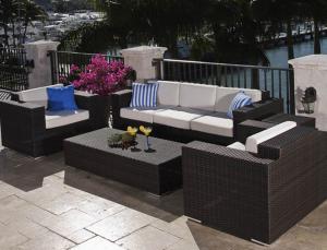 China 4 Pcs Rattan Sectional Sofa Furniture Outdoor Comfortable Casual Sectional factory