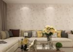 Vinyl Rustic Floral Wallpaper with Light Pink color for Living Room