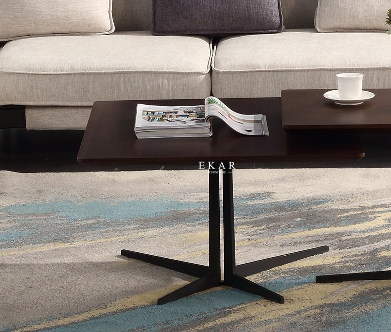 Nordic Simple Design Modern Furniture Ash Wooden Side Table Set