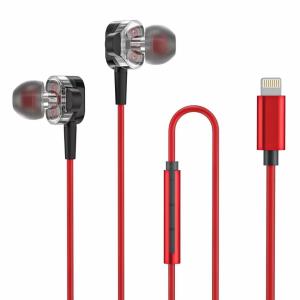 China MFI Approved ANC Wired Earphones 1.2m With Lightning Connector factory