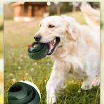 Refillable Natural Rubber Slow Feeder Dog Ball Easy Clean Silicone Dog Food Ball