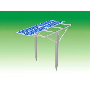 China Aluminum Rails Solar Panel Ground Mounting Systems With Cement Foundation factory