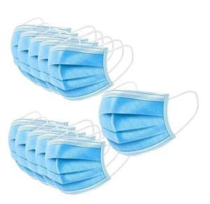 China Breathable Disposable Non Woven Face Mask , Disposable Face Mask Blue And White factory