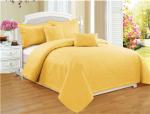 Solid Quilts Royal 5pcs Embossed Quilt Set Ultrasonic Quilts Soft Microfiber