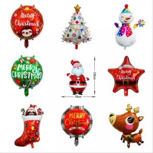 China Wholesal Merry Christmas Foil Balloon Christmas Tree Shape Snowman Star Decoration factory