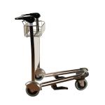 Aluminum Alloy Functional folding luggage cart Airport Trolley Cart 3 Wheels
