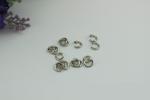 Manufacturing cheap fashion light gold small wire iron round metal buckles 5 mm