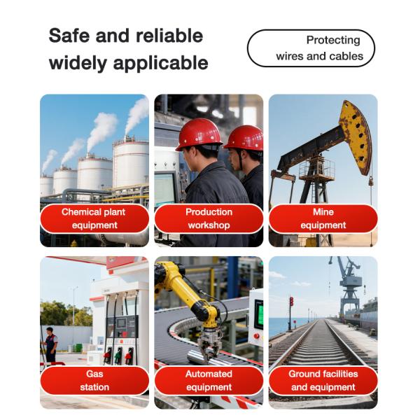 BNG Series Explosion Proof Flexible Conduit Hose Carbon Steel Rubber Construction for Hazardous Areas