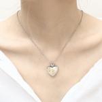 Stainless Steel Pet Urns Necklace Waterproof Heart Shape Weight 15.72g