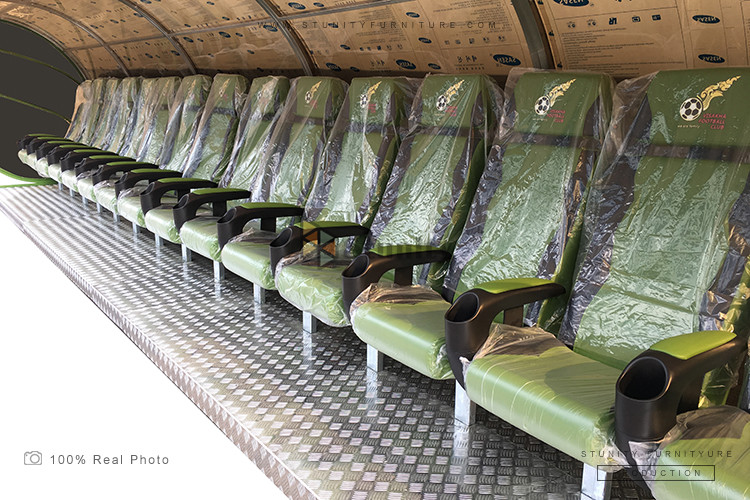 Luxury Stadium Soccer Player Seats With UV Resistant Shield