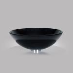 420mm Tempered Glass Sink Black Bathroom Countertop Wash Basins