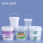 Food Grade PP Raw Materials Customized Plastic Bucket Elevator for Clear 3L