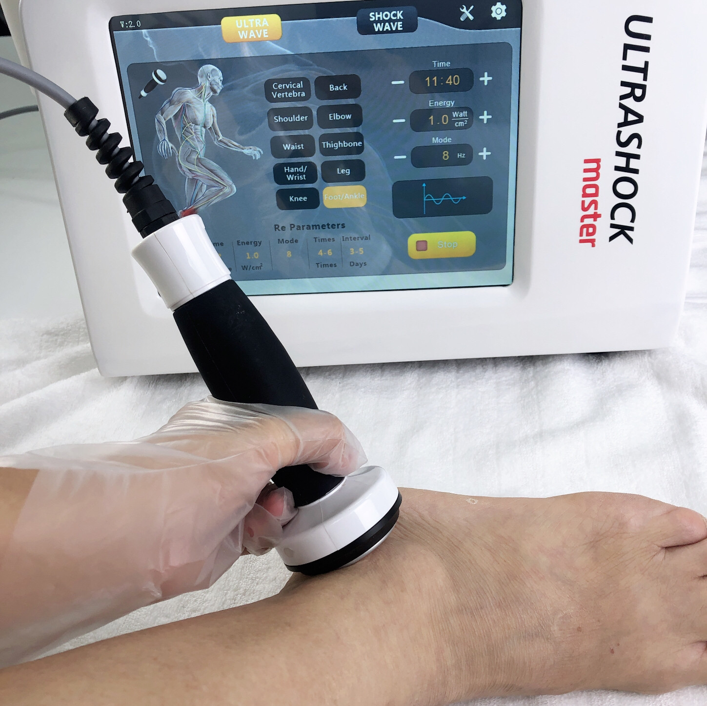 2 In 1 Ultrasound Air Pressure Shockwave Therapy Machine