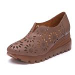 S495 Spring And Summer New Leather Increased Thick-Soled Women'S Shoes Original
