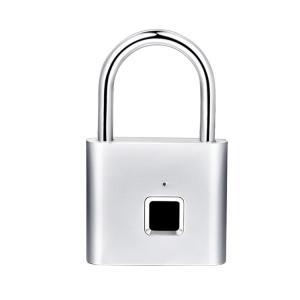 China Rainproof USB Smart Rim Lock / Biometric Padlock Rechargeable Lock factory