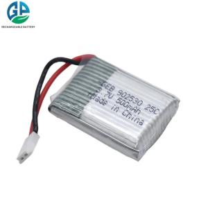 China CE KC Lithium Polymer Battery pack Rechargeable 902530 500mAh 3.7V 25C factory