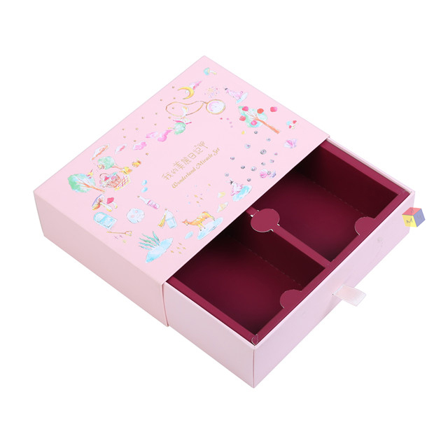 Custom Logo Printing Sliding Drawer Skin Care Cosmetic Facial Mask Packaging Paper Box With Tray