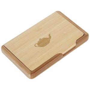 China Rectangle Business Bamboo Card Holder With Special And Fashion Design factory
