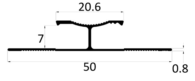 Metal Carpet Door Bar Trim Anodized Shiny Silver Color 3000mm Length ODM