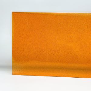 China 1/8'' Orange Candy Color Glitter Acrylic Sheets Laser Cut For Crafts factory