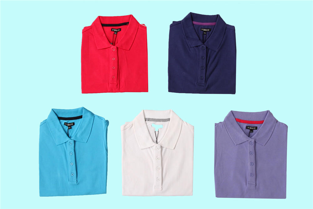 Sleeveless 5 Colors 95% Cotton 5% Spandex Ladies Polo Shirts