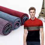 Breathable And Sweat-Absorbent Cotton Plain Jersey Striped Knit Fabric For