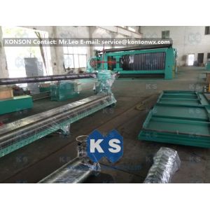 Customized High Efficiency Gabion Box Machine With PLC 100 * 120mm Mesh Size