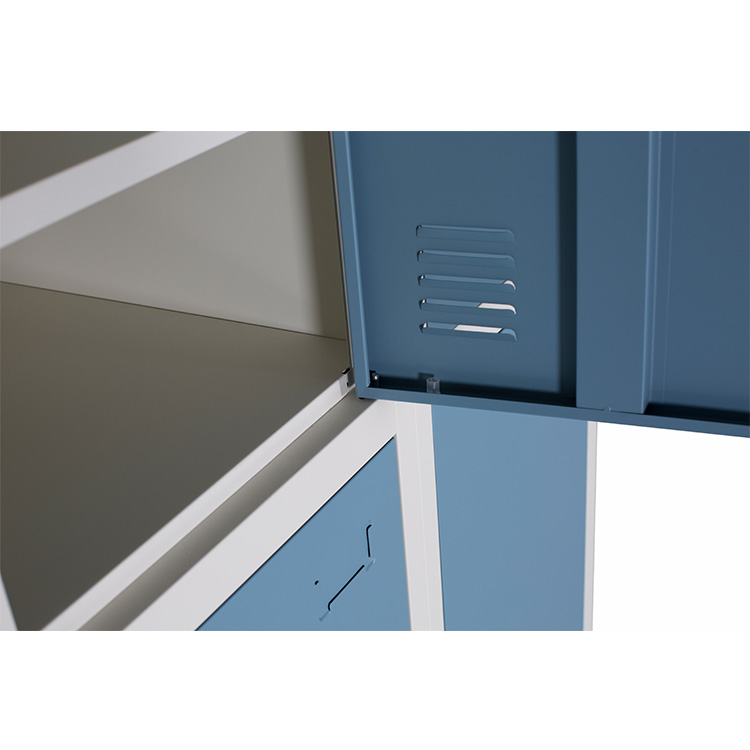 RAL Color Metal Gym Lockers With Cam Handle Lock 6 Door Metal Wardrobe Lockers