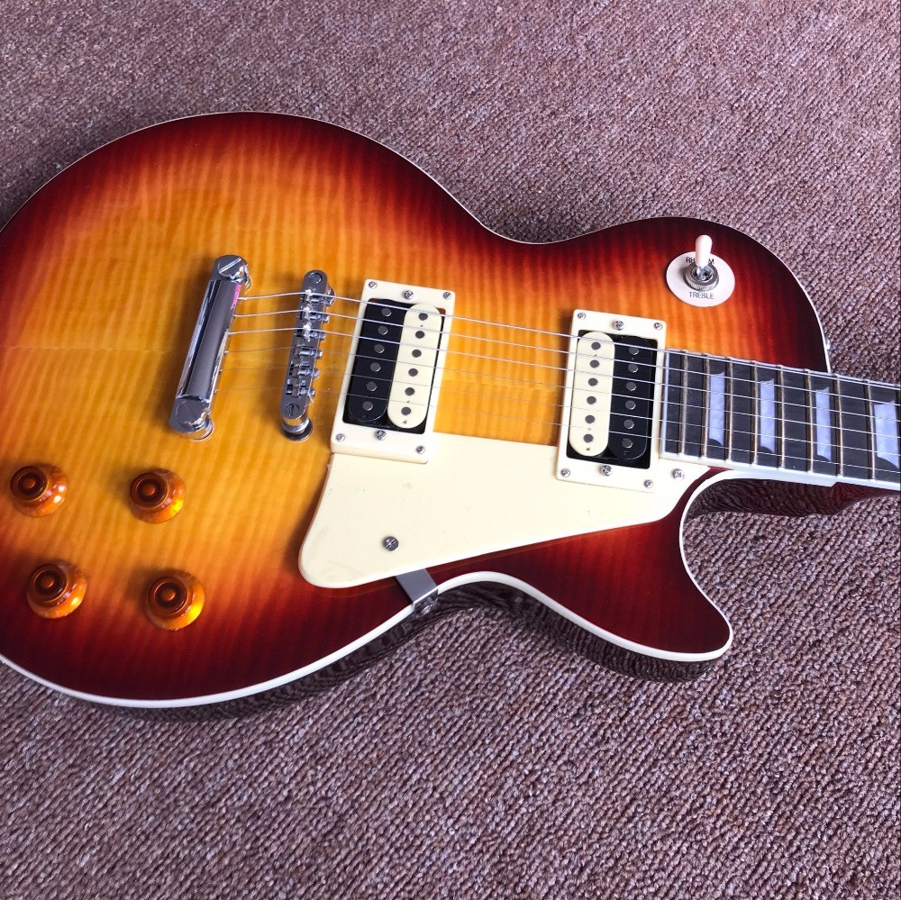 New standard LP Ebony fingerboard electric guitar, Flame Maple Top, musical instruments