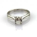 925 Sterling Silver Jewelry Engagement Ring with Clear Cubic Zirconia(R290)