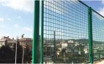 Outdoor Security Galvanized Coated Mesh Fence Barbed Wire Fence With Crowd