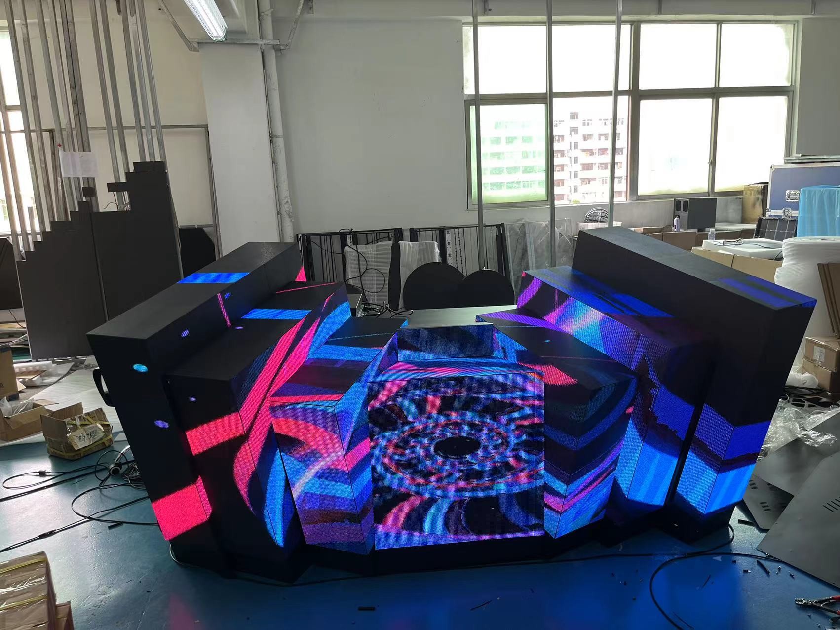 Customized Special Shaped LED DJ Screen For High End Bar Stage And Night Lamp Background