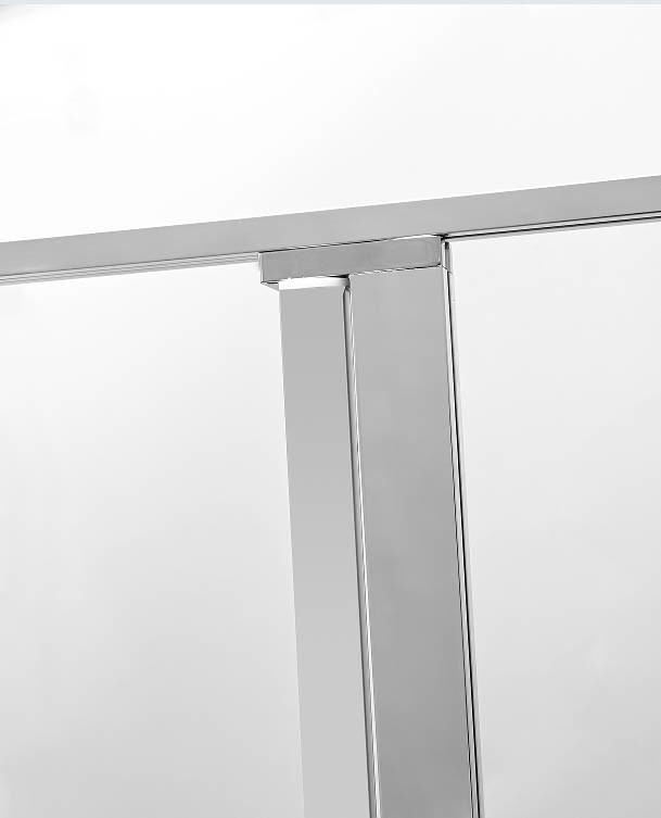 Square Shower Enclosures 6/8mm Tempered Glass And Chromed Alum Frame