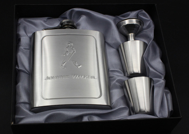 Customized 7 Oz Liquor Hip Flask , Warm Wine Bottle Stainless Steel Alcohol Flask